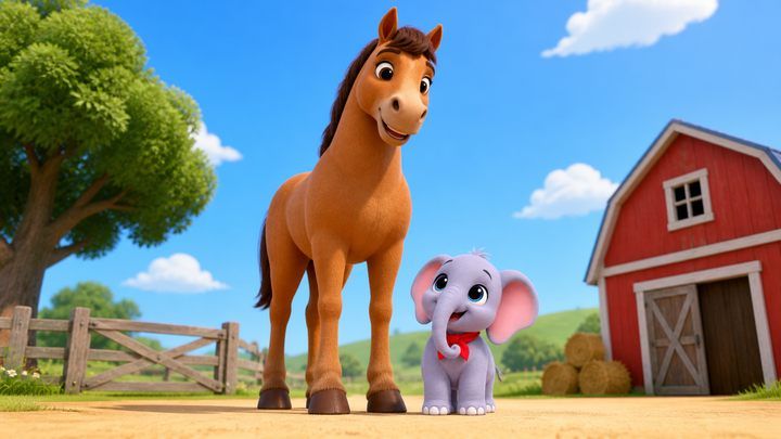 A big horse. 一匹大马。