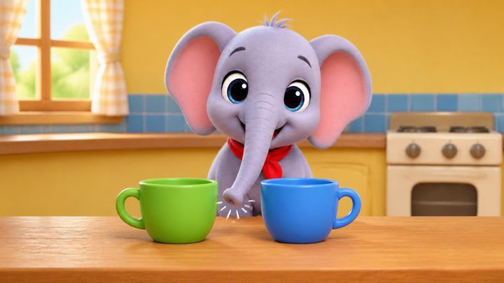 Two cups. 两个杯子。