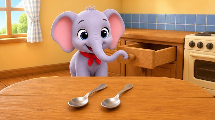 Two spoons. 两把勺子。