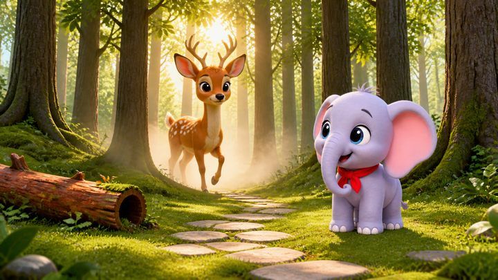 A deer! 一头鹿!