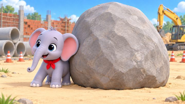 A big rock. 一块大石头。