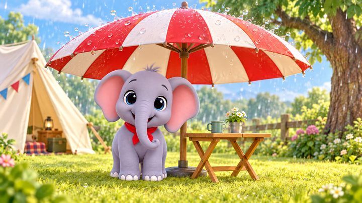 Under the umbrella. 在雨伞下面。
